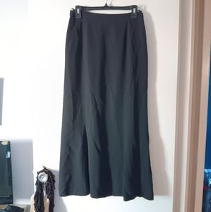 Chanel Black Lightweight Wool Skirt 42